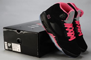 Women Jordan 5 Black/Pink